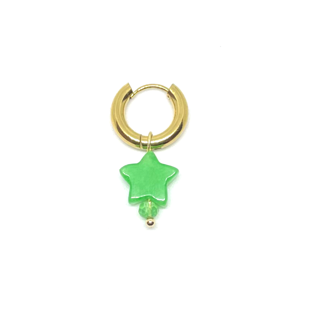 Green star One piece Earring