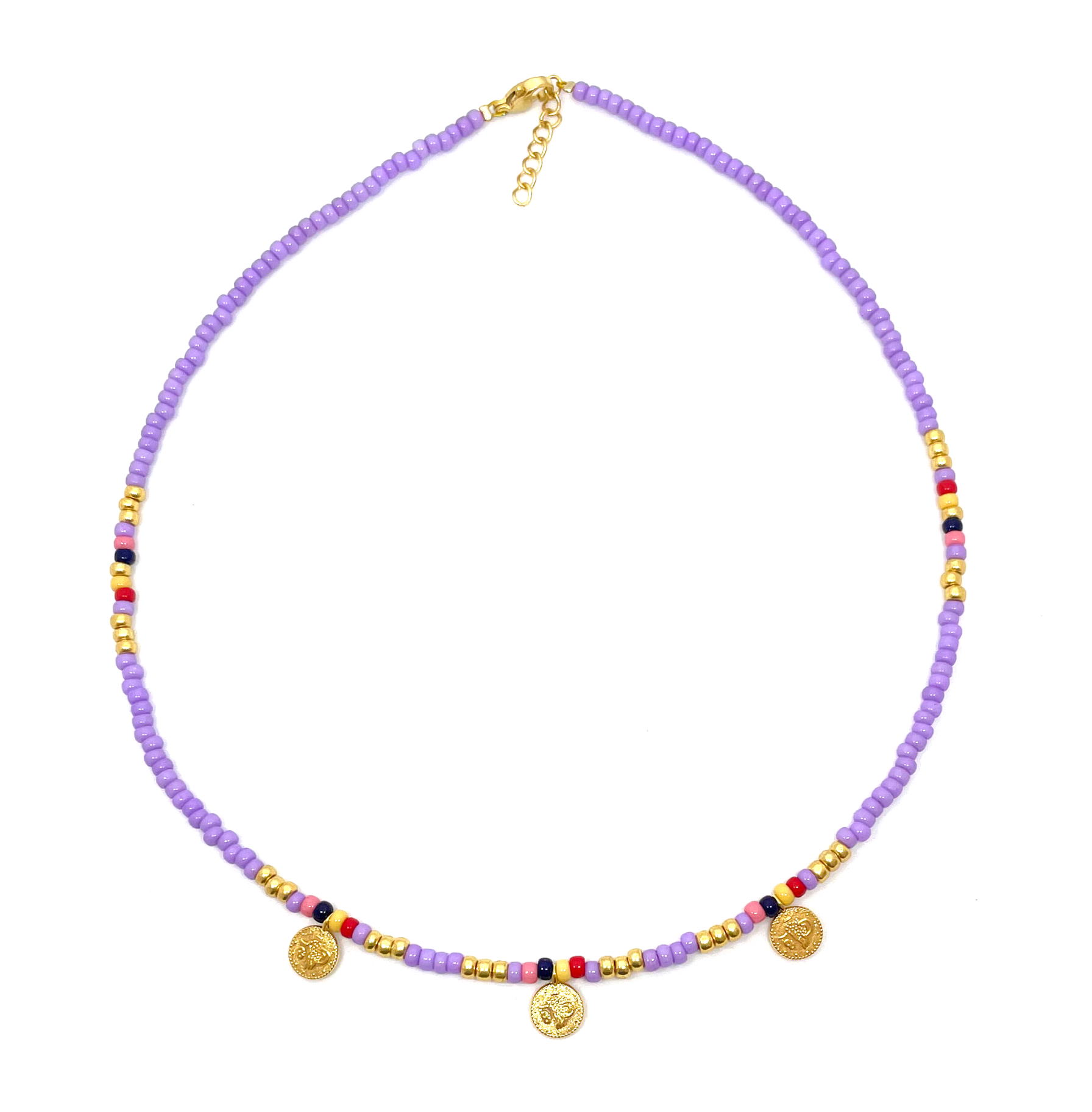 Purple Coins Necklace