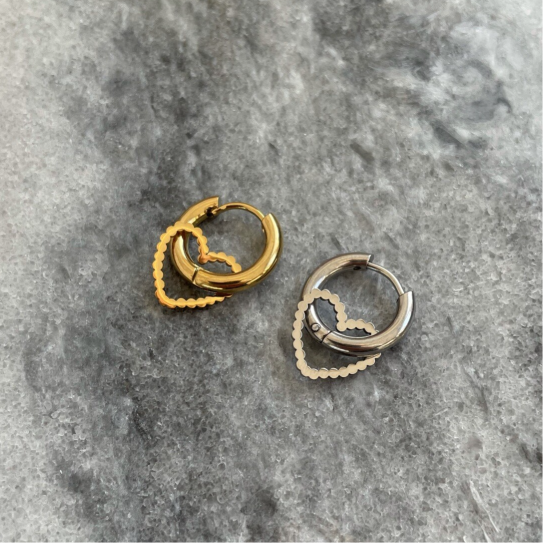 Heart One piece Earring