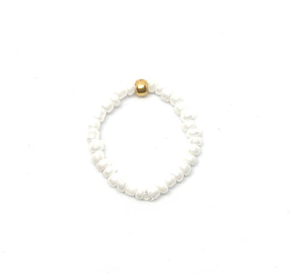 Bead Ring White 