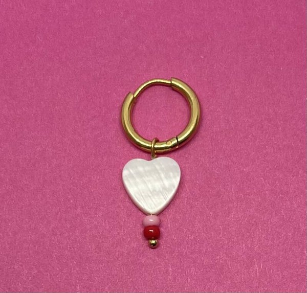 Heart one piece Earring