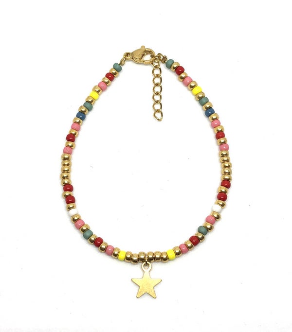 Gold Colorful Star Bracelet