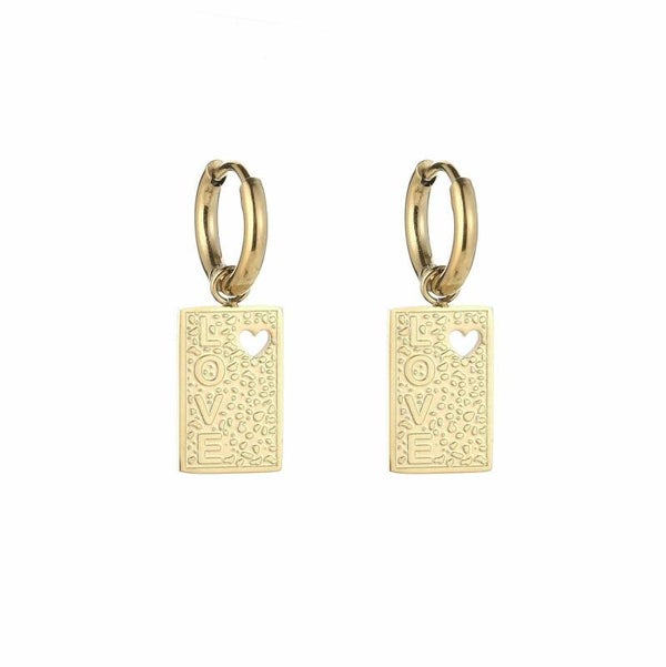 Love Tags Earrings