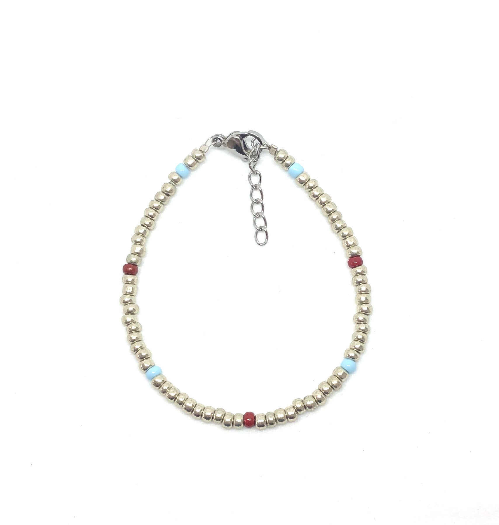 Silver/red/blue Bracelet
