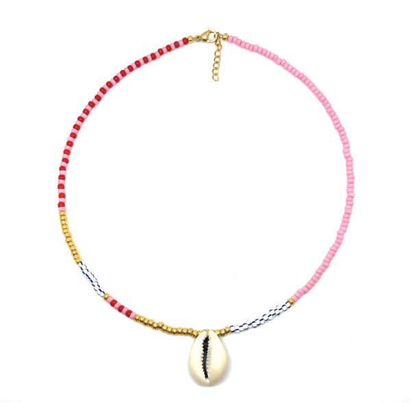 Red/Pink Shell Necklace