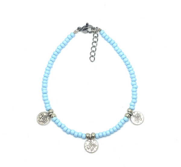 Blue coins Bracelet
