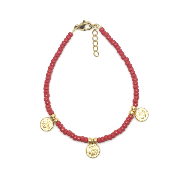 Red Coins Bracelet