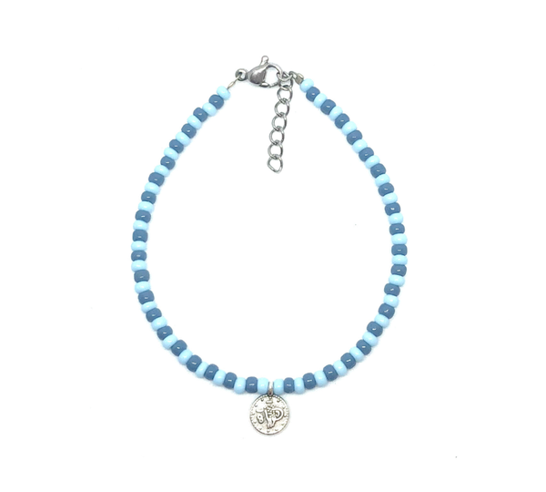 Blue coin Bracelet