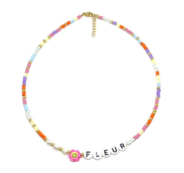 Colorful name necklace