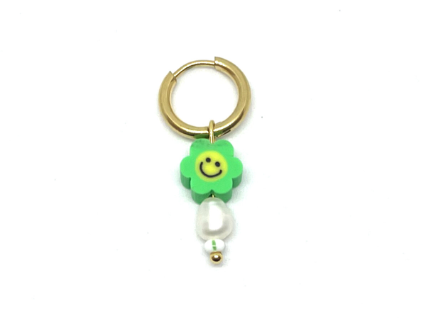Smiley flower one piece Earring