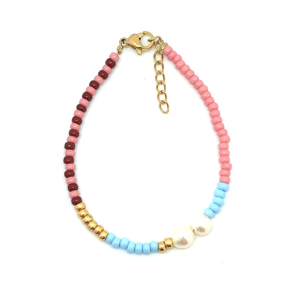 Pink/Blue/Gold Bracelet