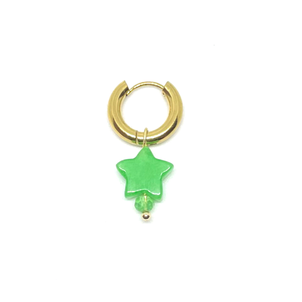 Green star One piece Earring