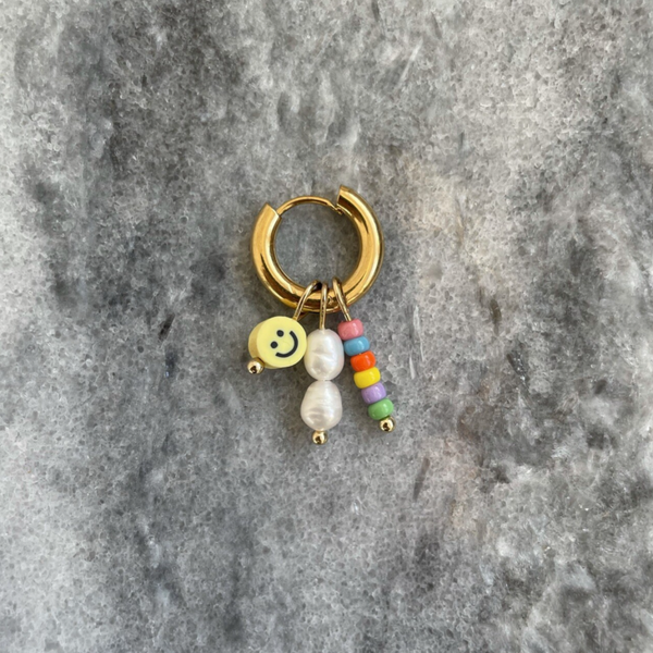 Colorful Smiley One piece Earring