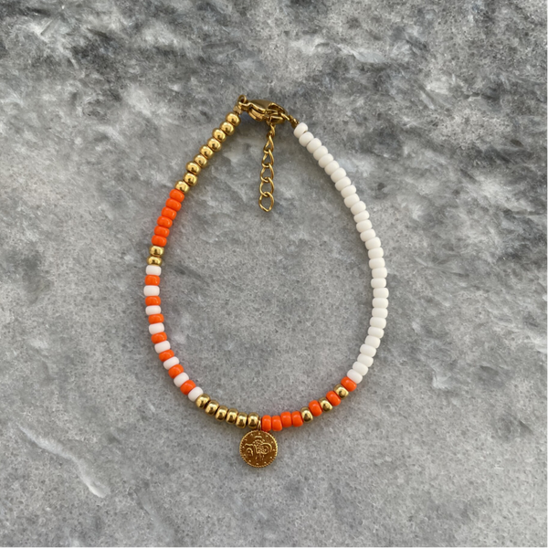 Orange Beads Bracelet