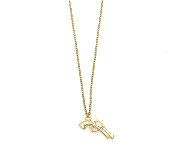 Gold Gun Necklace