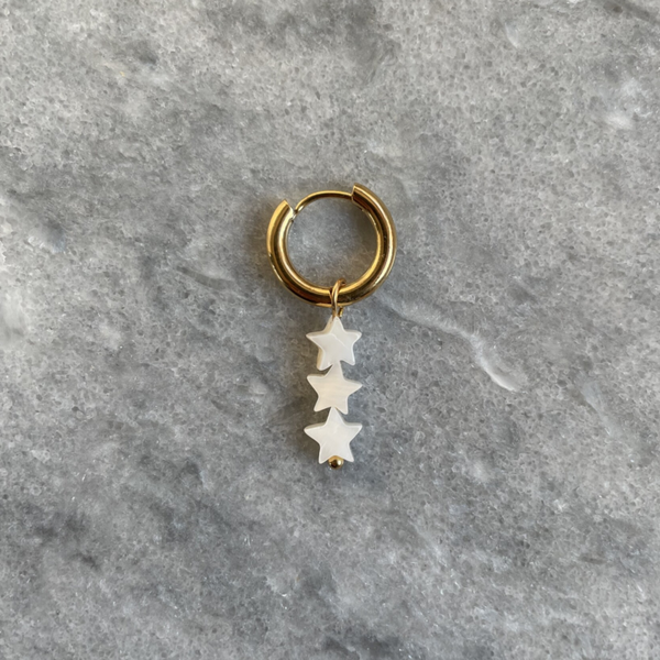 Little white stars One piece Earring