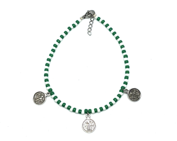 Green Coins Anklet