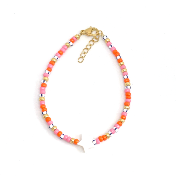 Pink/orange star Bracelet