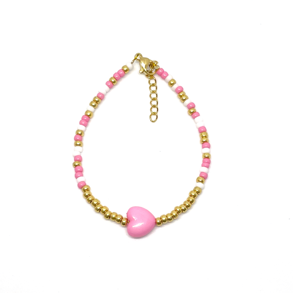 Pink Heart Bracelet