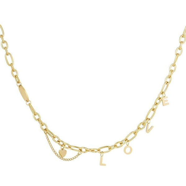 Chunky Love Necklace Gold