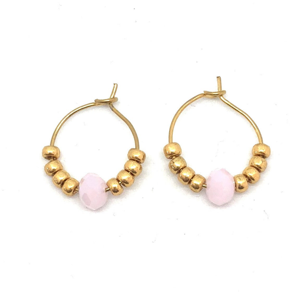 Gold/Pink Hoops