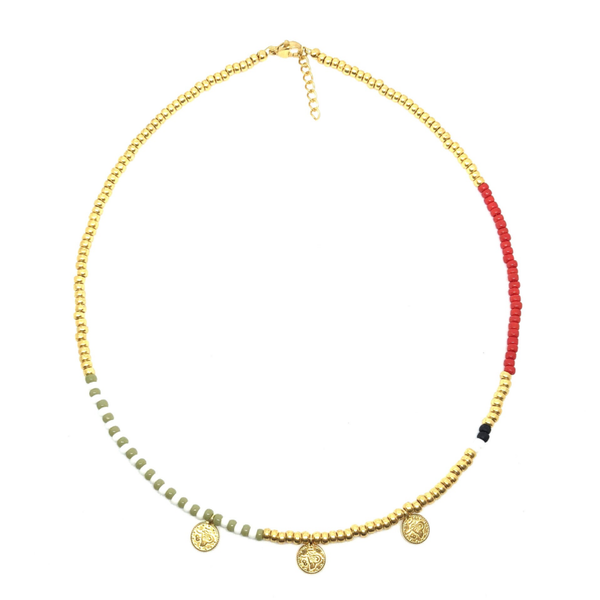 Gold 3 coins Necklace