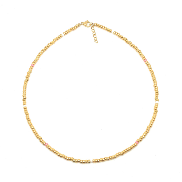 Gold/Pink/White Necklace