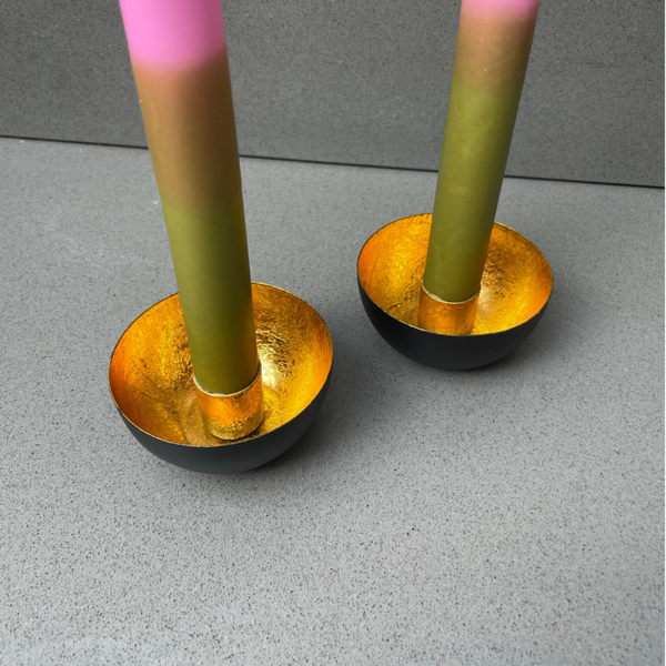 Ronde Gouden kaarsen standaard (per1)