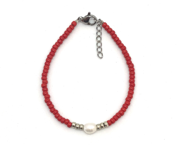 Pearl color Bracelet Silver