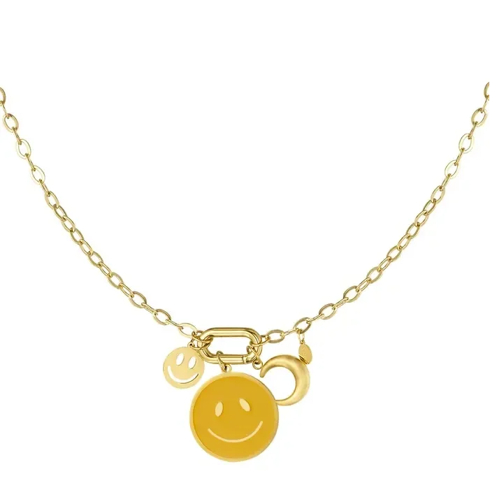 Yellow Smiley Necklace