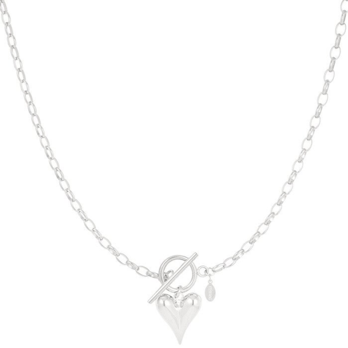 Big Heart Necklace Silver