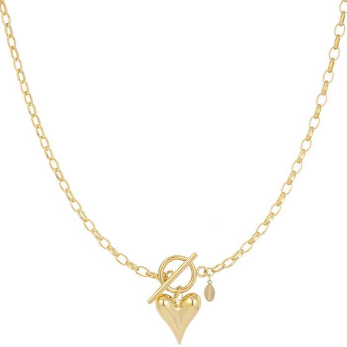 Big Heart Necklace Gold