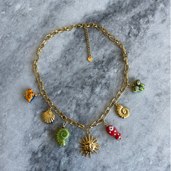 Summer Charms Necklace Gold