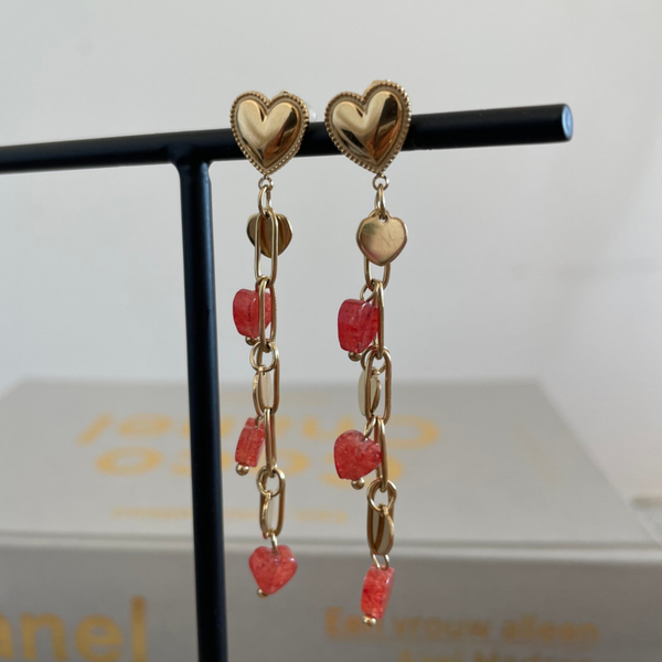 Red Hearts Earrings