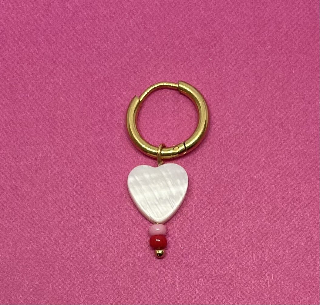 Heart one piece Earring