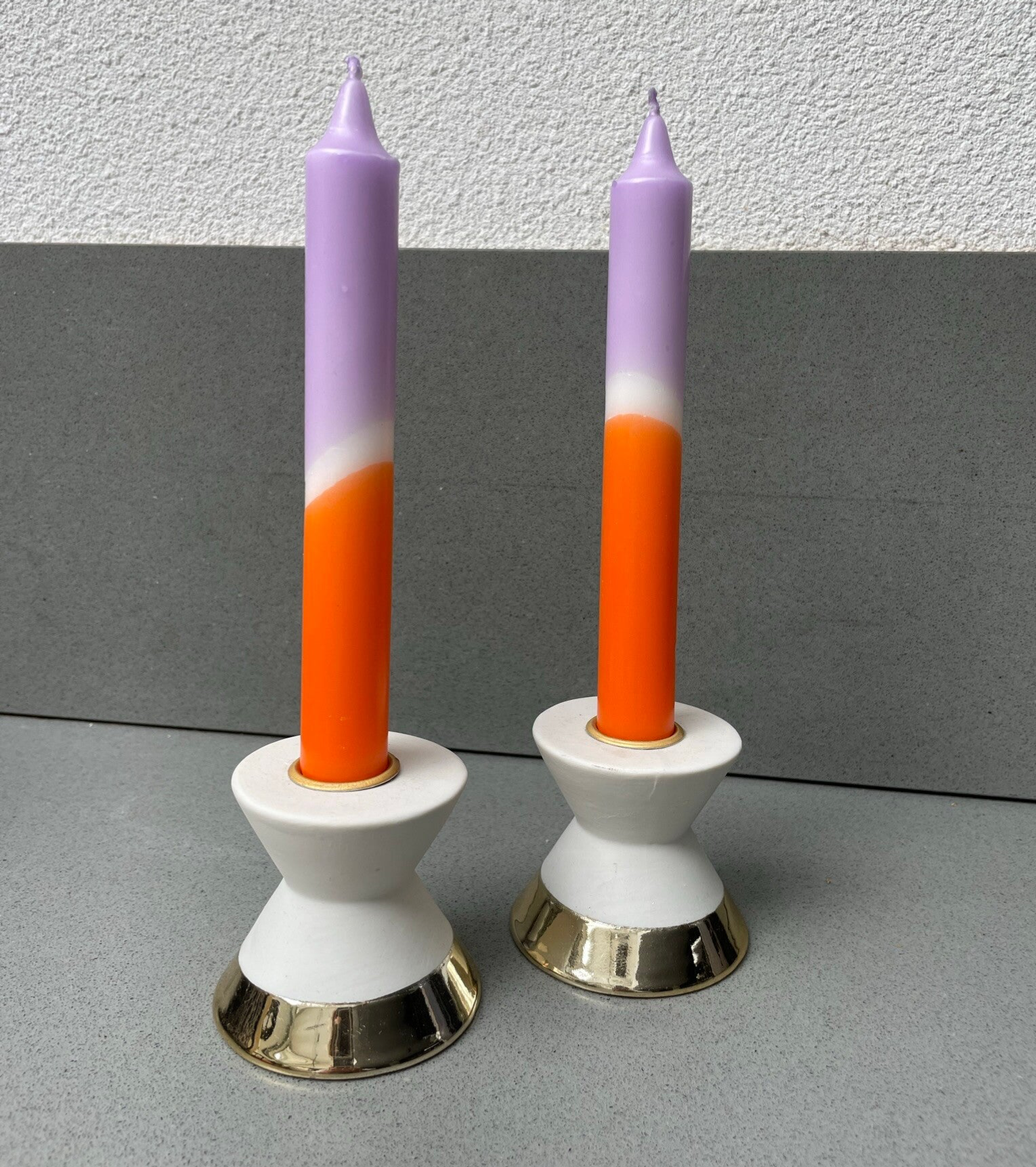 Dip Dye orange & lilac (per 2)