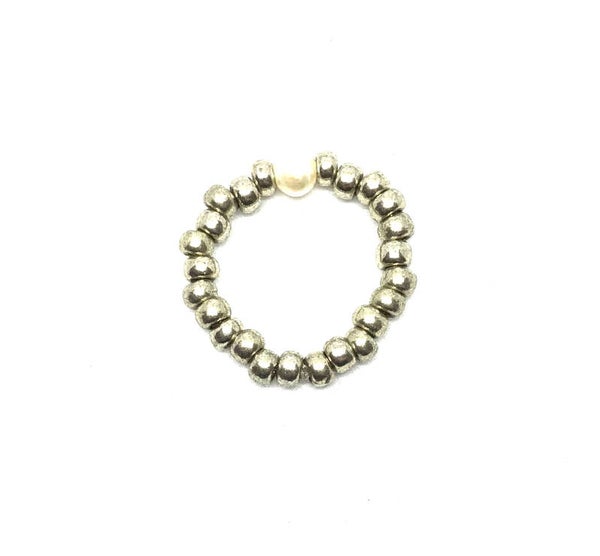 Bead Ring Silver pearl
