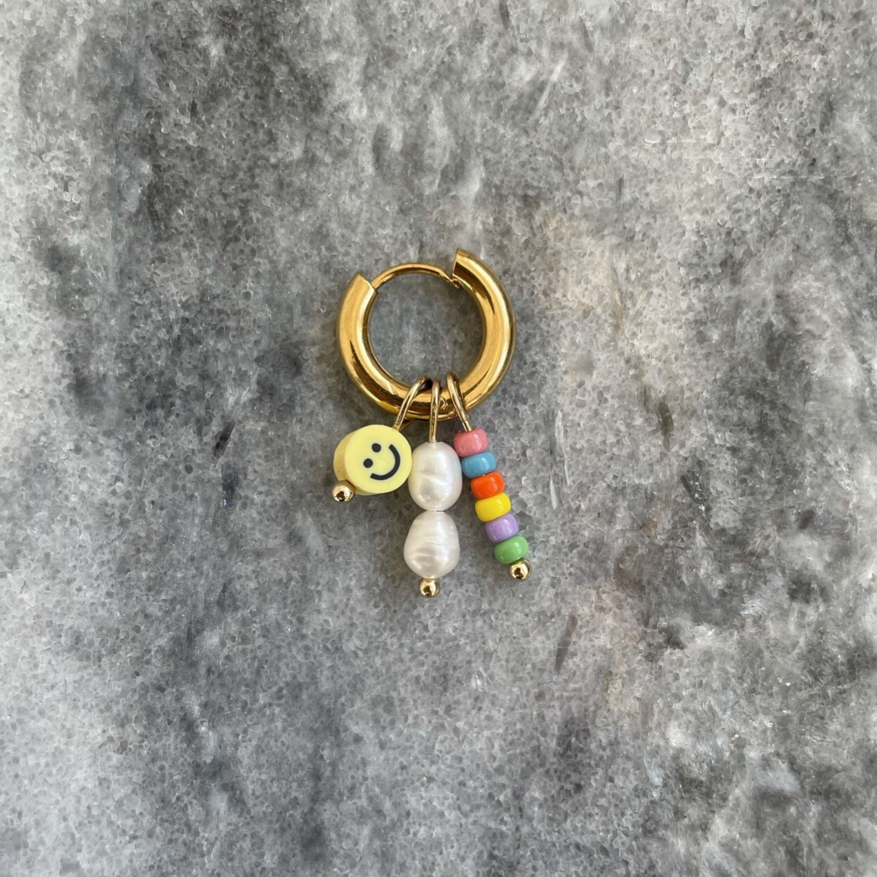 Colorful Smiley One piece Earring