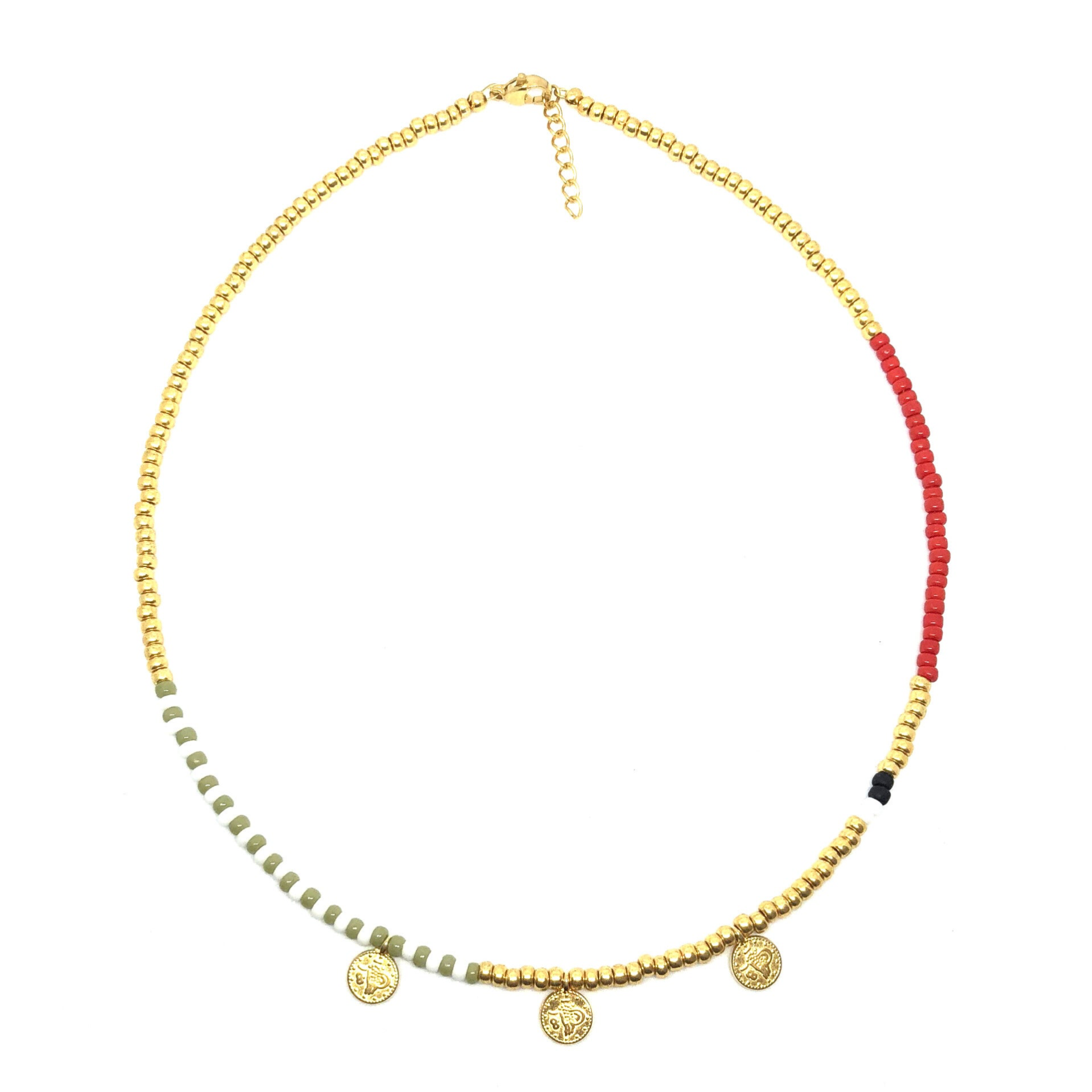Gold 3 coins Necklace