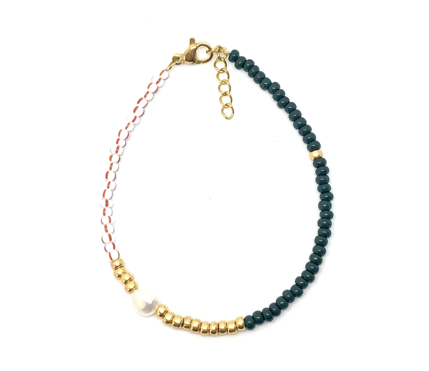 Green/Red Pearl Bracelet