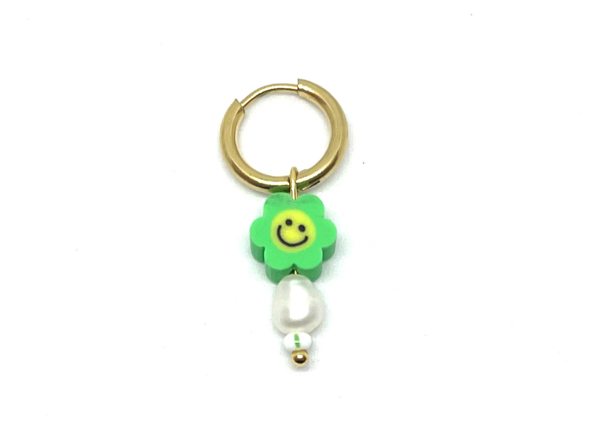 Smiley flower one piece Earring