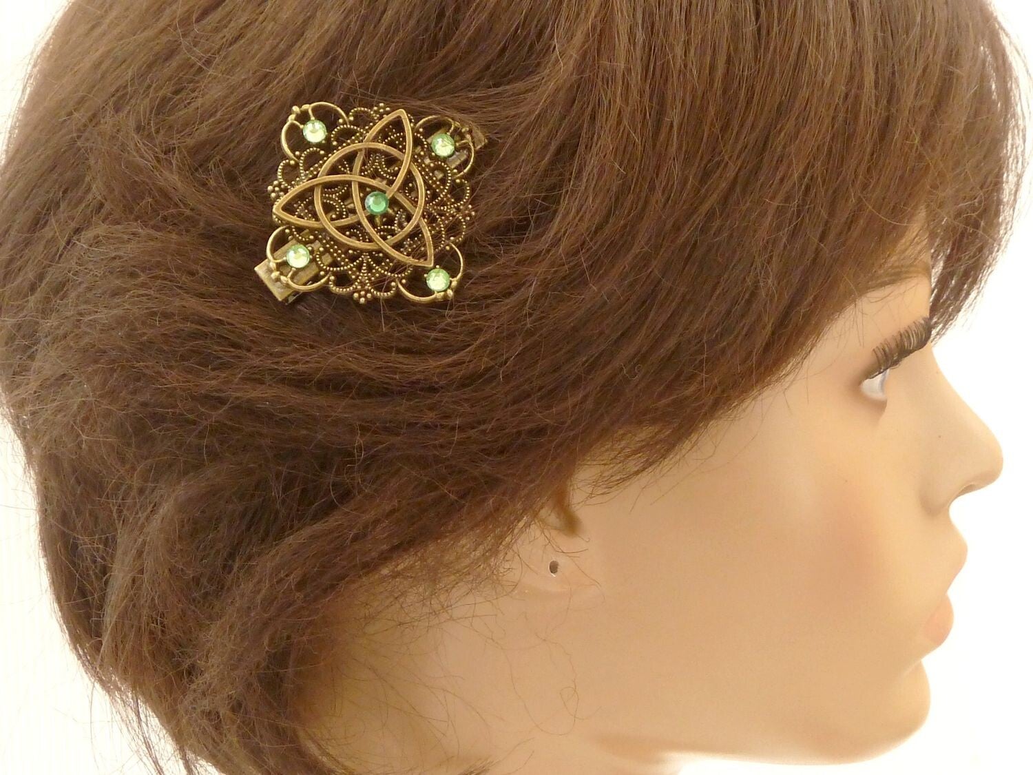 Haarclip im Irland Stil mit keltischen Knoten bronzefarben