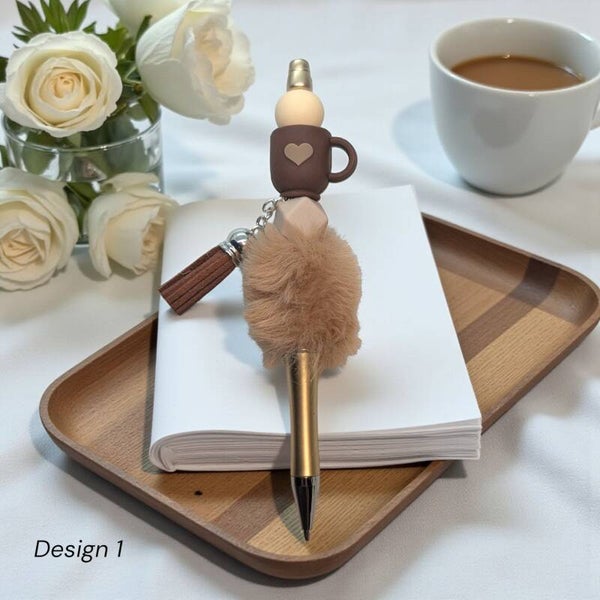 Beaded coffee design pen