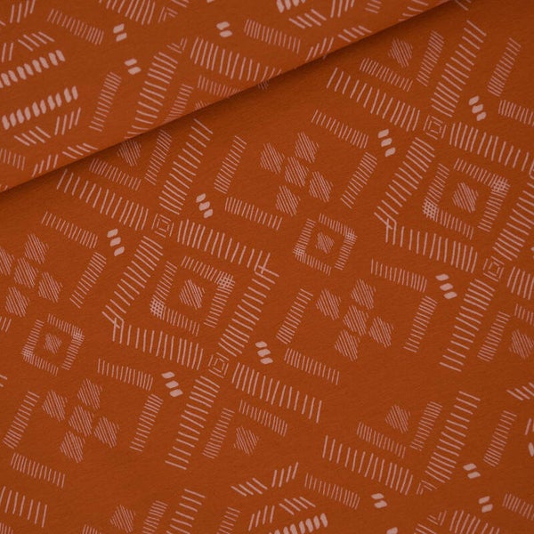 Pattern Stripes - French Terry - Herfstbruin