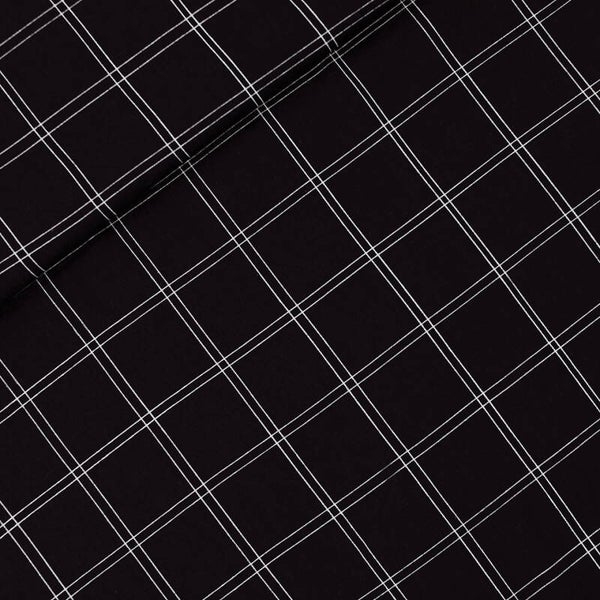 Double Grid - French Terry - Zwart
