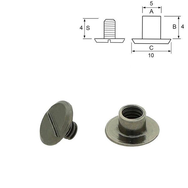 Buchschraube Stahl schwarz nickel
