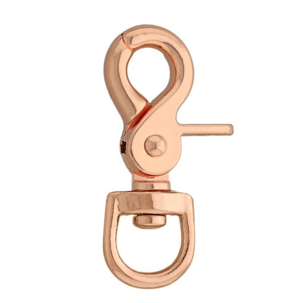 Scherenkarabiner roségold rundes Auge
