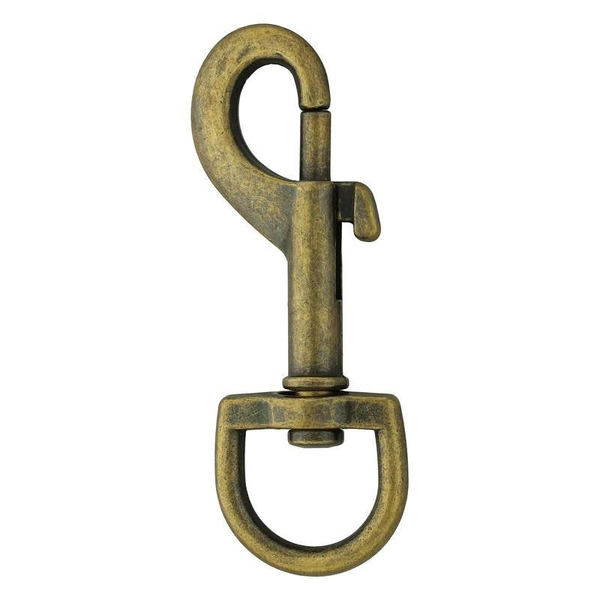 Bolzenkarabiner antik Messing 80mm/20mm