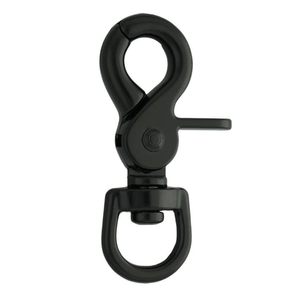 Scherenkarabiner schwarz rundes Auge