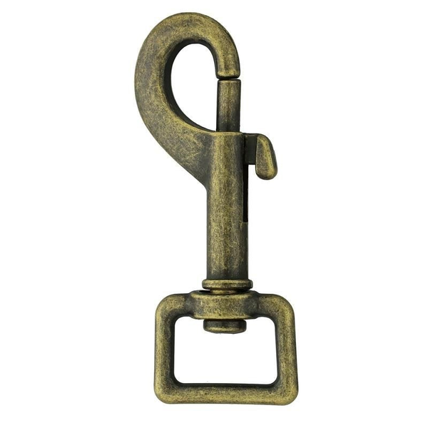 Bolzenkarabiner antik Messing 76mm/20mm